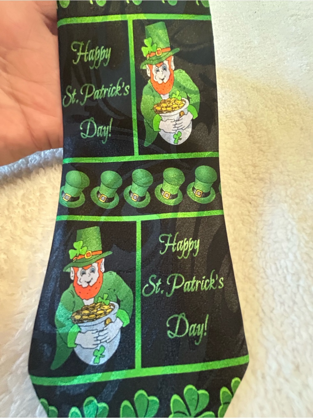 🎁3 for $30 - St. Patrick's Day Green Leprechaun Party Tie